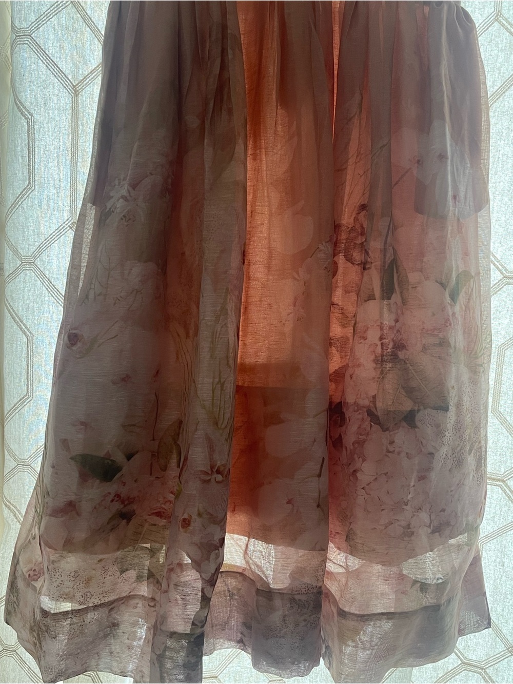 NWT Zimmermann Dress Dancer Paneled Pink Lace Floral Silk Linen Midi Dress US 10 - Picture 12 of 12